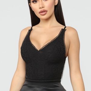 Animal Mesh lace up body suit